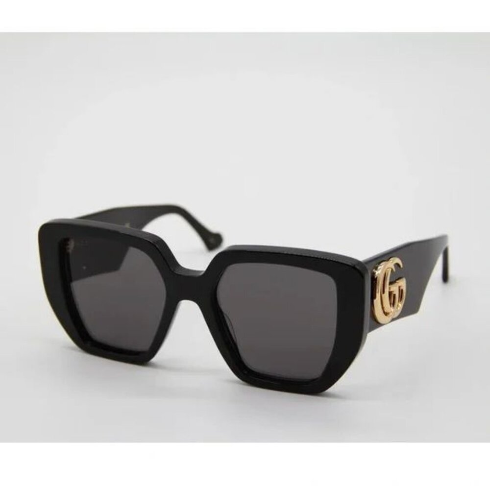 Gucci Oversized Sunglasses GG black And Gold